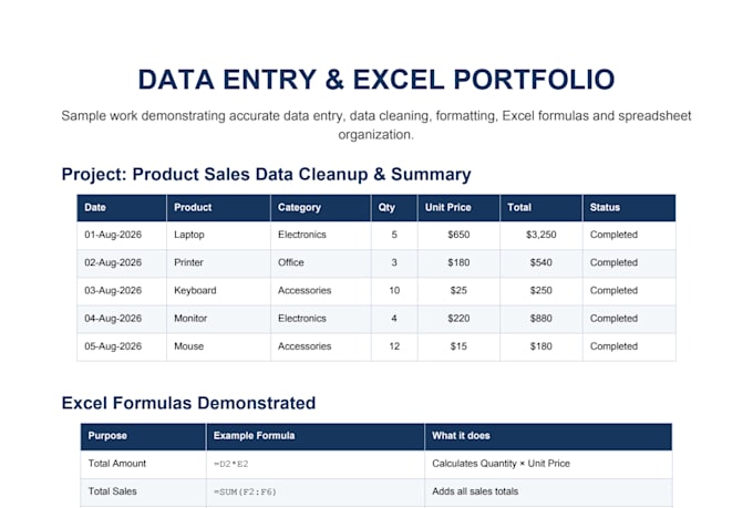 do accurate data entry and excel data entry